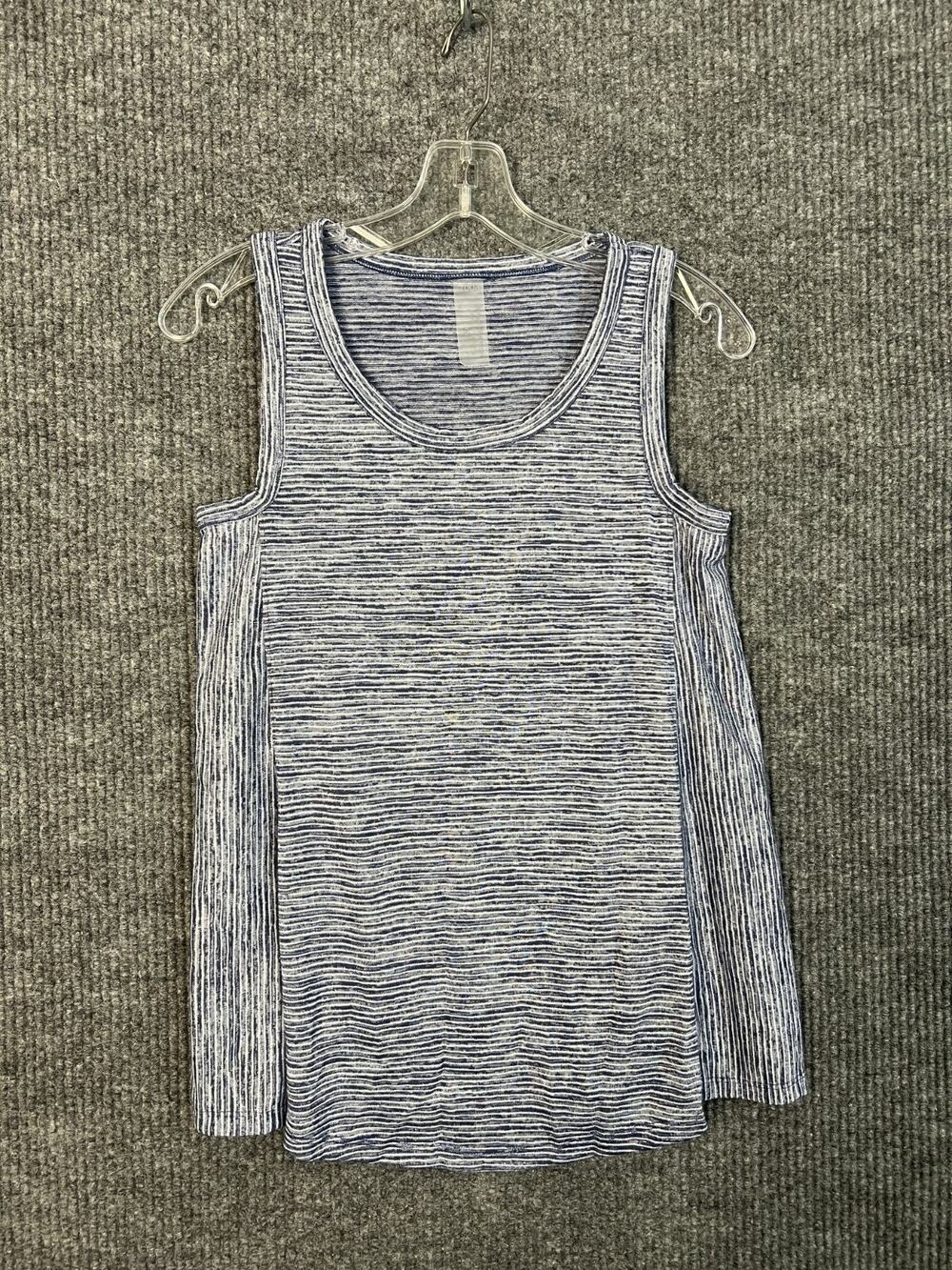 Zuda Tank Top Womens XS Swing Jersey Blue Striped Pullover Casual Basic